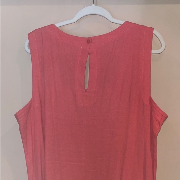 Cynthia Rowley Orange Linen Sleeveless long Dress size 1X - Picture 7 of 8